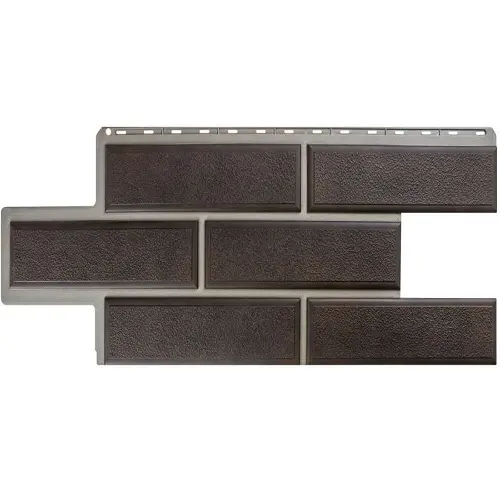 Цокольный сайдинг "Венецианский камень" коричневый Цокольный сайдинг "Венецианский камень" коричневый