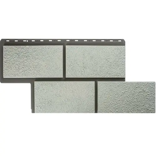 Цокольный сайдинг "Неаполитанский камень" белый Цокольный сайдинг "Неаполитанский камень" белый