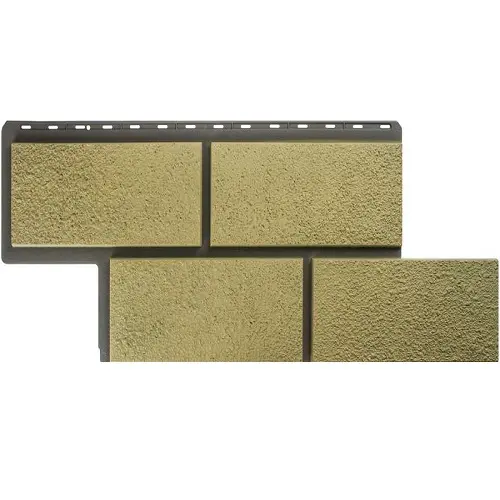 Цокольный сайдинг "Неаполитанский камень" песчаный Цокольный сайдинг "Неаполитанский камень" песчаный