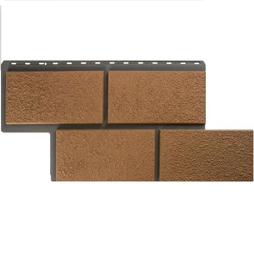 Цокольный сайдинг "Неаполитанский камень" персиковый Цокольный сайдинг "Неаполитанский камень" персиковый