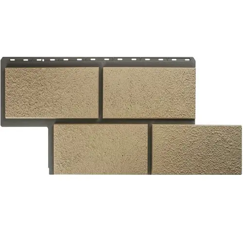 Цокольный сайдинг "Неаполитанский камень" слоновая кость Цокольный сайдинг "Неаполитанский камень" слоновая кость