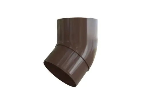 Водосточная система ПВХ, Альта-Профиль, Колено трубы 45° ПВХ коричневое