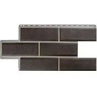 Цокольный сайдинг "Венецианский камень" коричневый