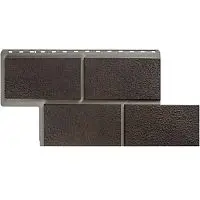 Цокольный сайдинг "Неаполитанский камень" коричневый