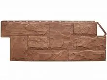 Цокольный сайдинг Гранит ЭКО терракотовый