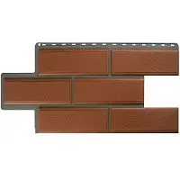 Цокольный сайдинг "Венецианский камень" терракотовый