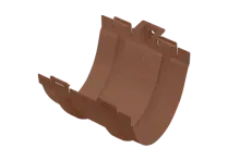 Водосточная система ПВХ, Альта-Профиль, Муфта желоба ПВХ коричневый