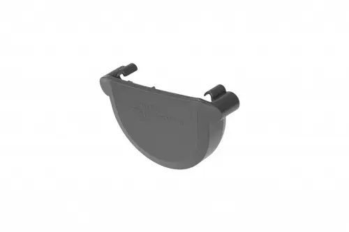 Водосточная система ПВХ, Альта-Профиль, Заглушка желоба ПВХ графит Водосточная система ПВХ, Альта-Профиль, Заглушка желоба ПВХ графит