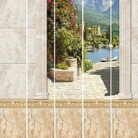 Панель ПВХ Неаполь фон бежевый