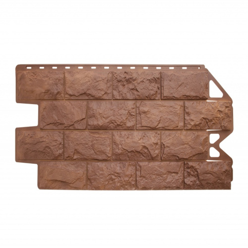 Цокольный сайдинг Альта Профиль Фагот Эко Терракотовый