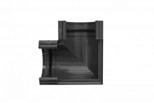 Водосточная система ПВХ, Альта-Профиль, Угол желоба ПВХ 90°(универсальный) графит Водосточная система ПВХ, Альта-Профиль, Угол желоба ПВХ 90°(универсальный) графит