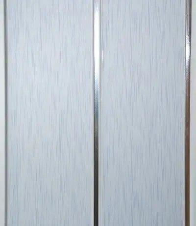 Панель ПВХ, коллекция СОФФИТО Хром штрих голубой Панель ПВХ, коллекция СОФФИТО Хром штрих голубой