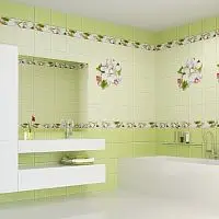 Панель ПВХ Яблоневый цвет зеленый