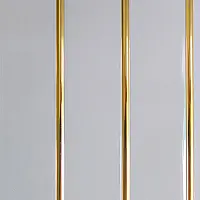 Трехсекционная панель ПВХ белая золото