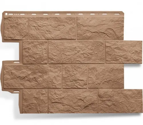 Цокольный сайдинг Туф ЭКО бежевый Цокольный сайдинг Туф ЭКО бежевый