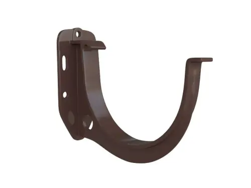 Водосточная система ПВХ, Альта-Профиль, Кронштейн желоба ПВХ коричневый Водосточная система ПВХ, Альта-Профиль, Кронштейн желоба ПВХ коричневый