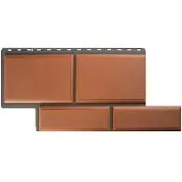 Цокольный сайдинг "Флорентийский камень" терракотовый