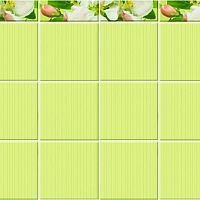 Панель ПВХ Яблоневый цвет зеленый фон