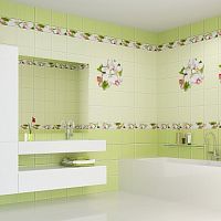 Панель ПВХ Яблоневый цвет зеленый