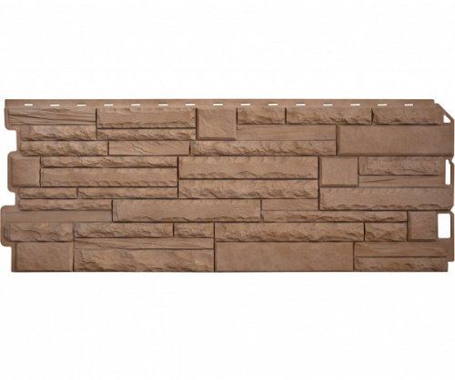 Цокольный сайдинг Скалистый камень ЭКО бежевый Цокольный сайдинг Скалистый камень ЭКО бежевый