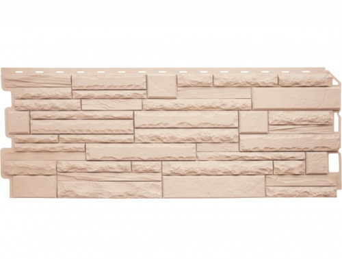 Цокольный сайдинг Скалистый камень ЭКО кремовый