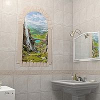 Панель ПВХ Каменный мост фон серый